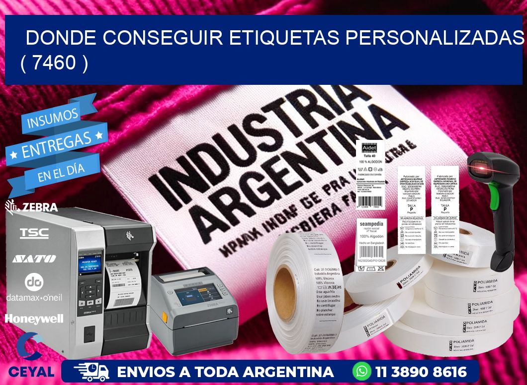 DONDE CONSEGUIR ETIQUETAS PERSONALIZADAS ( 7460 )