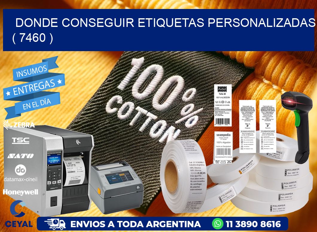 DONDE CONSEGUIR ETIQUETAS PERSONALIZADAS ( 7460 )