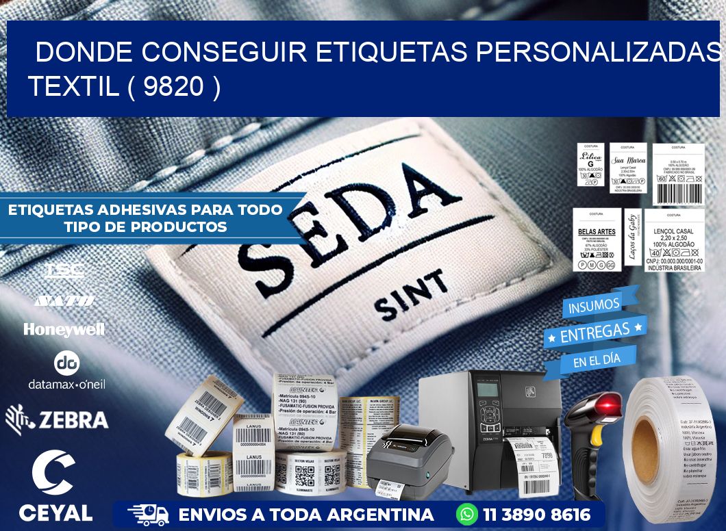 DONDE CONSEGUIR ETIQUETAS PERSONALIZADAS TEXTIL ( 9820 )