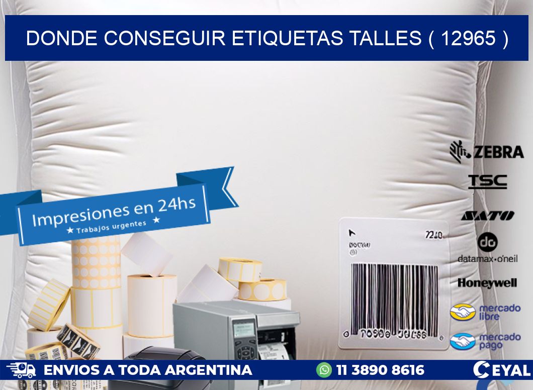 DONDE CONSEGUIR ETIQUETAS TALLES ( 12965 )
