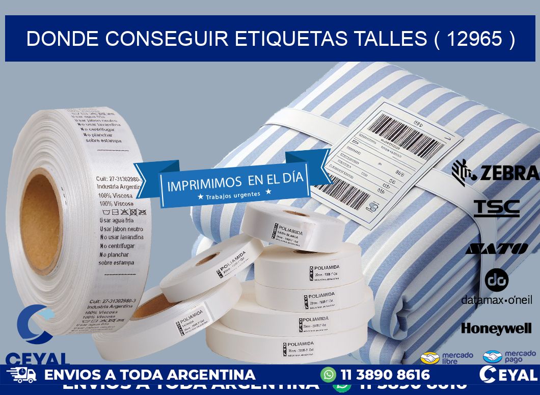 DONDE CONSEGUIR ETIQUETAS TALLES ( 12965 )