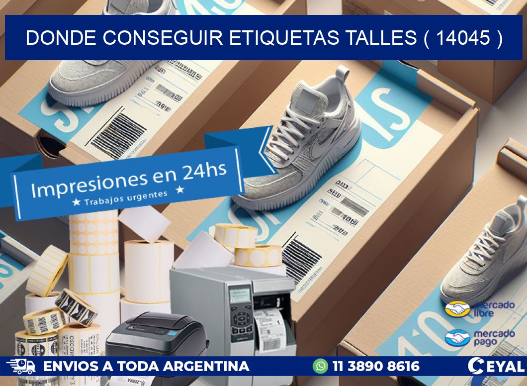 DONDE CONSEGUIR ETIQUETAS TALLES ( 14045 )