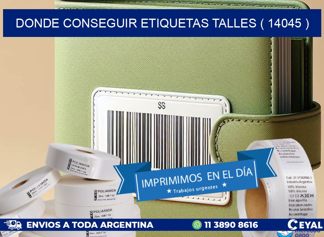 DONDE CONSEGUIR ETIQUETAS TALLES ( 14045 )