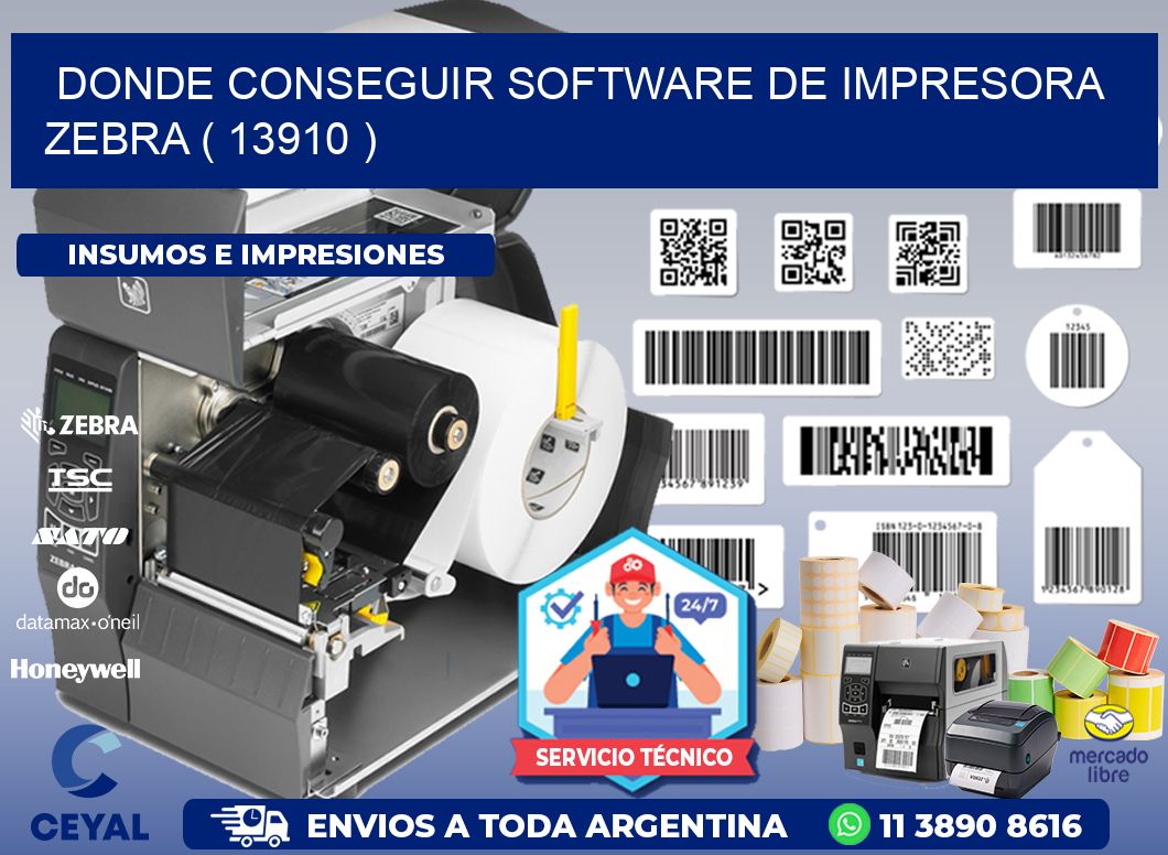 DONDE CONSEGUIR SOFTWARE DE IMPRESORA ZEBRA ( 13910 )