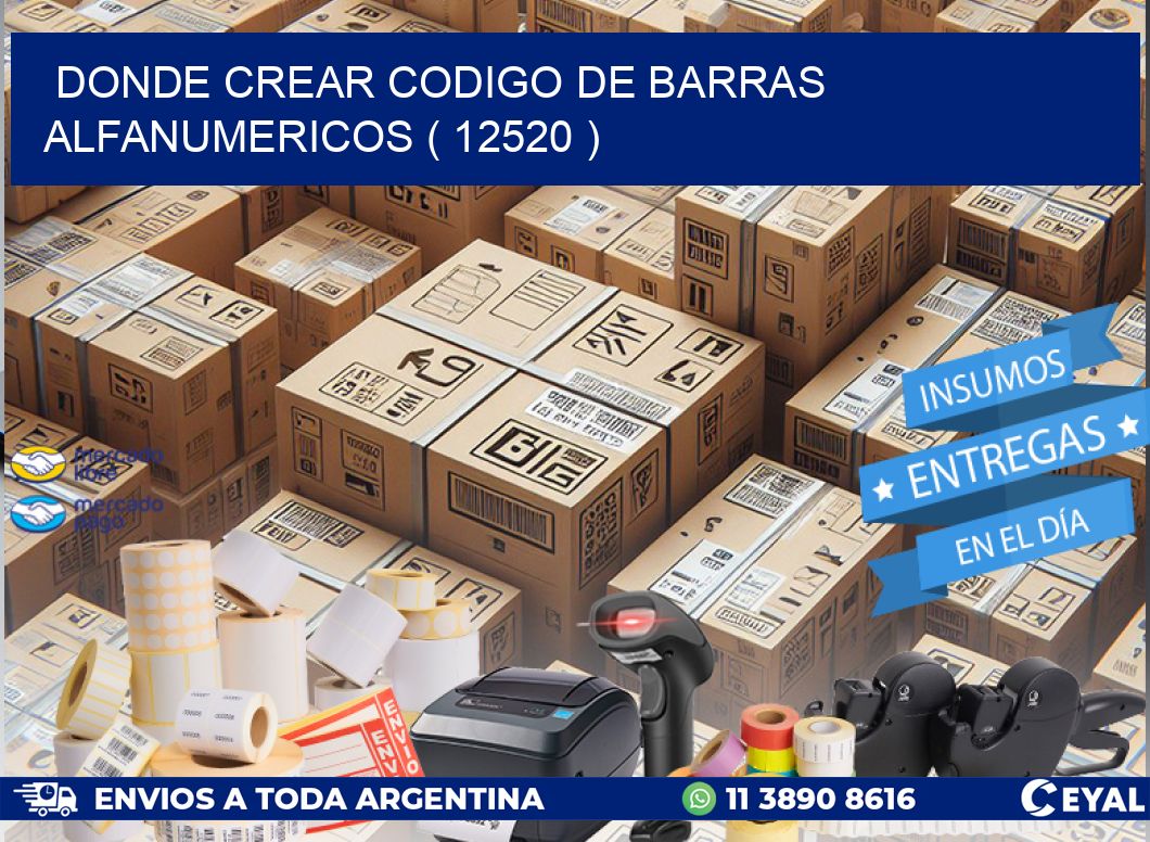 DONDE CREAR CODIGO DE BARRAS ALFANUMERICOS ( 12520 )
