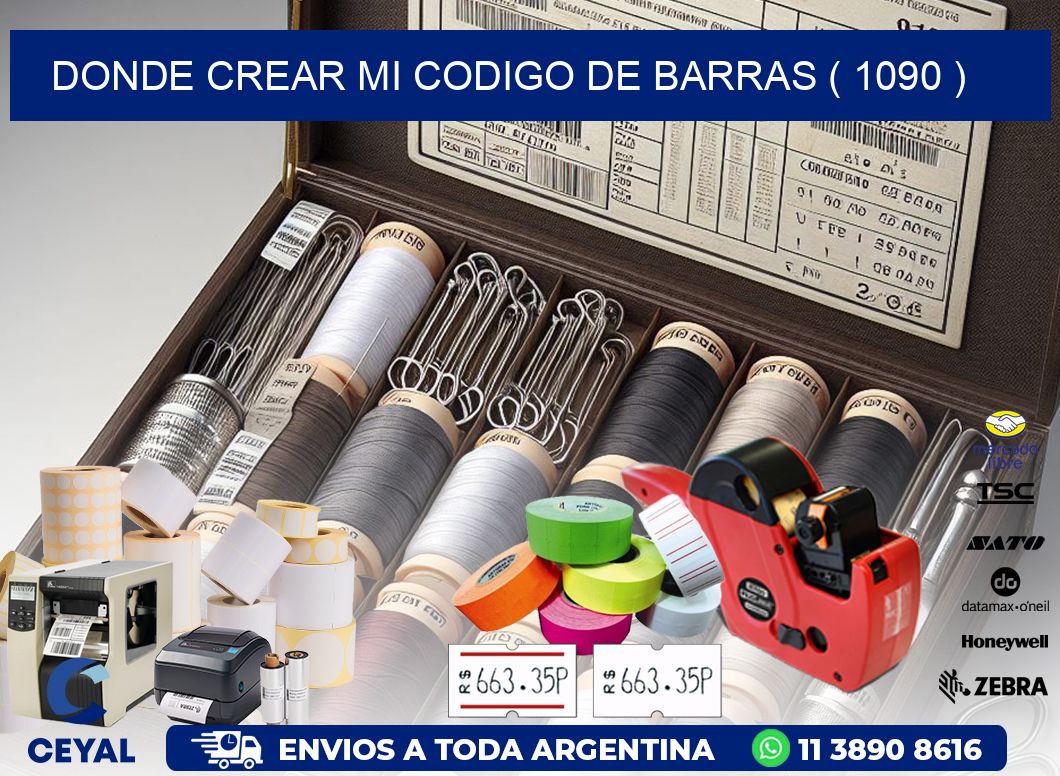 DONDE CREAR MI CODIGO DE BARRAS ( 1090 )