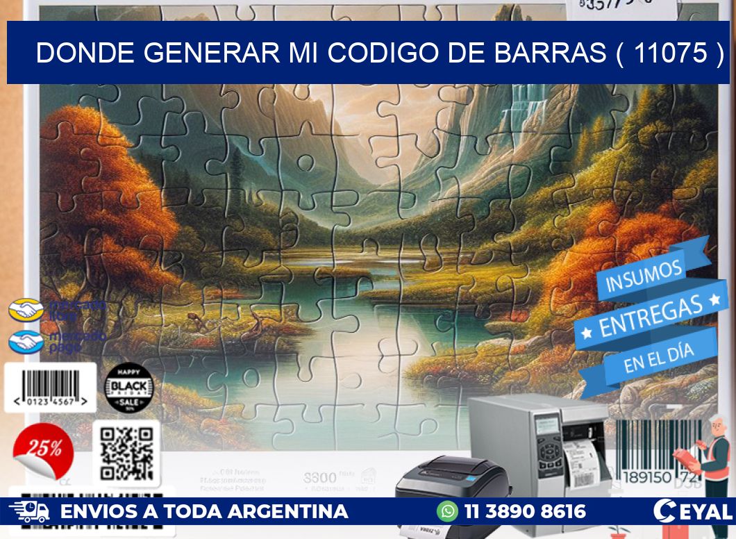 DONDE GENERAR MI CODIGO DE BARRAS ( 11075 )