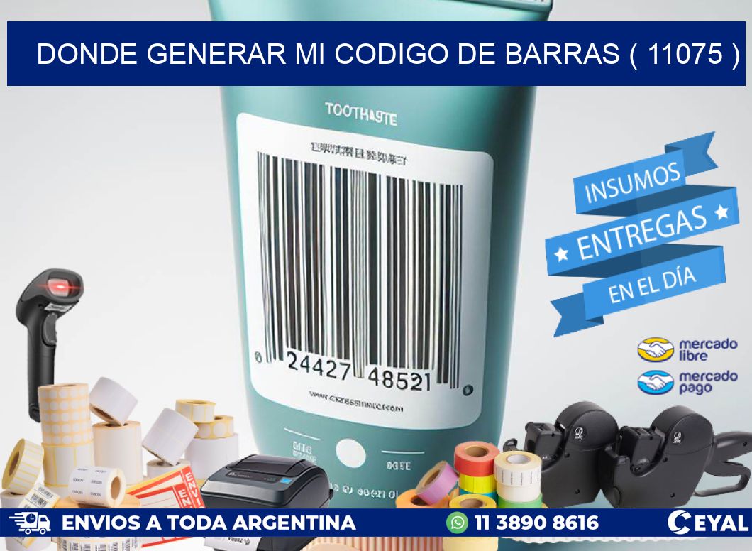 DONDE GENERAR MI CODIGO DE BARRAS ( 11075 )