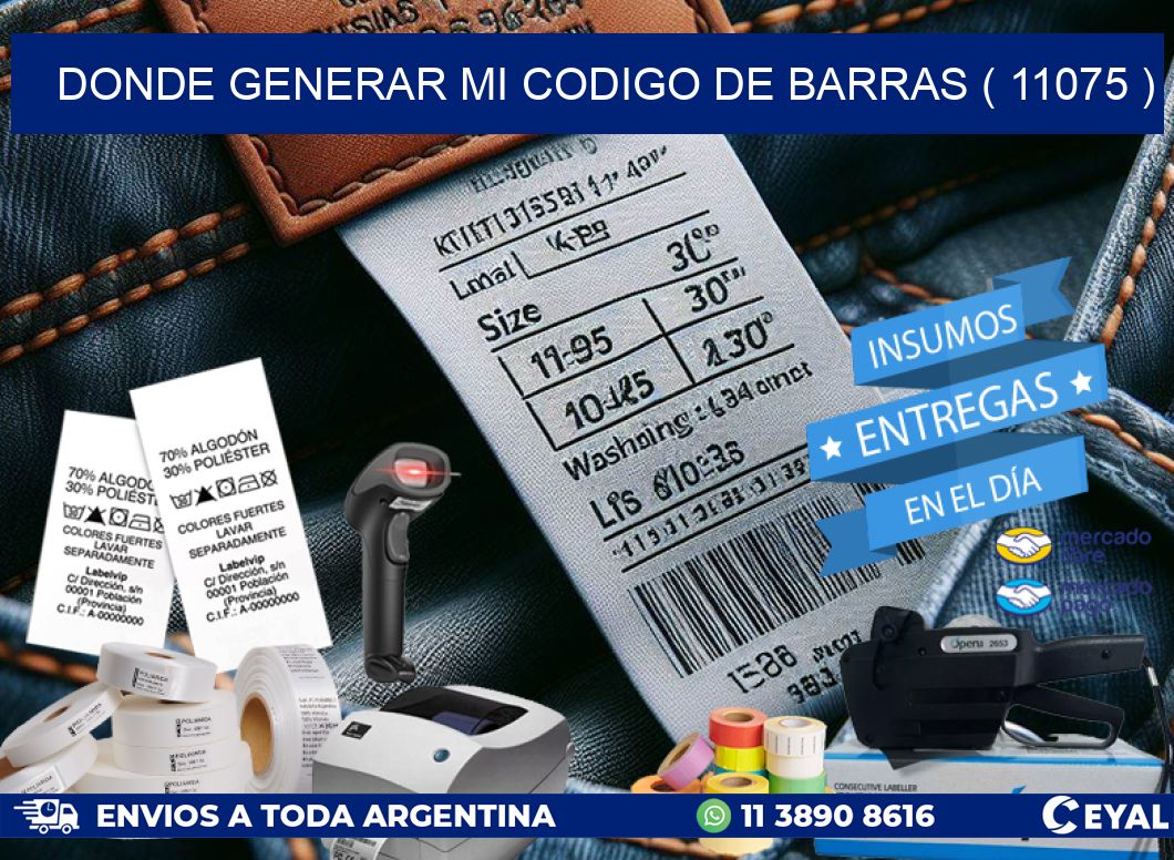 DONDE GENERAR MI CODIGO DE BARRAS ( 11075 )