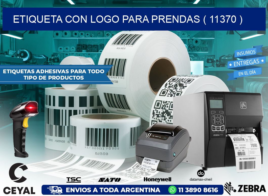 ETIQUETA CON LOGO PARA PRENDAS ( 11370 )