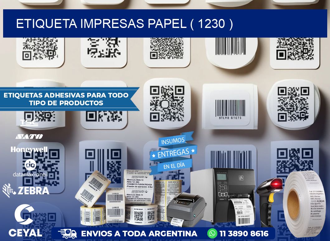 ETIQUETA IMPRESAS PAPEL ( 1230 )