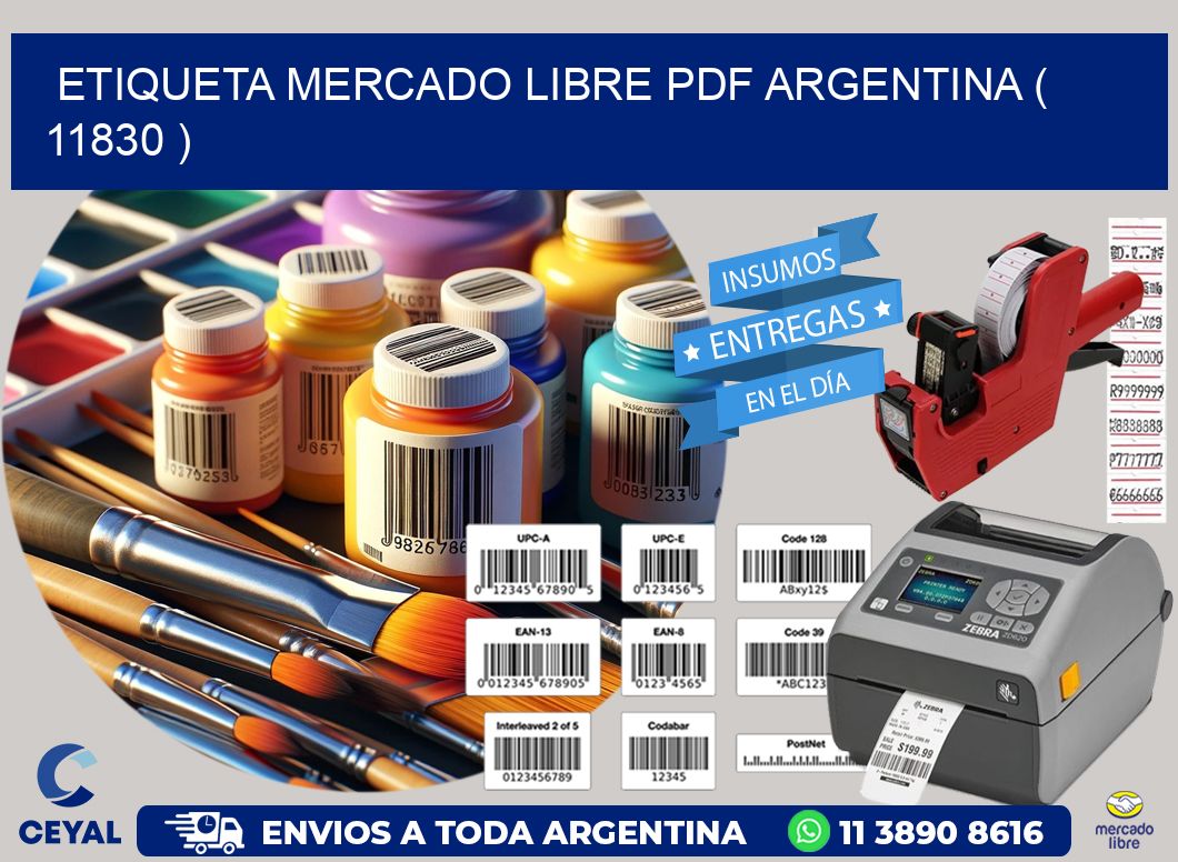 ETIQUETA MERCADO LIBRE PDF ARGENTINA ( 11830 )