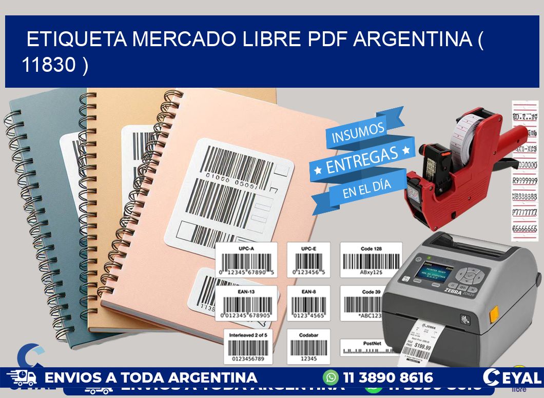 ETIQUETA MERCADO LIBRE PDF ARGENTINA ( 11830 )