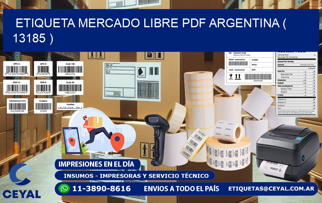 ETIQUETA MERCADO LIBRE PDF ARGENTINA ( 13185 )