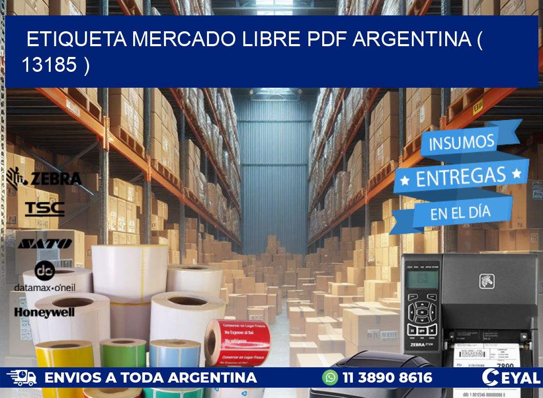 ETIQUETA MERCADO LIBRE PDF ARGENTINA ( 13185 )