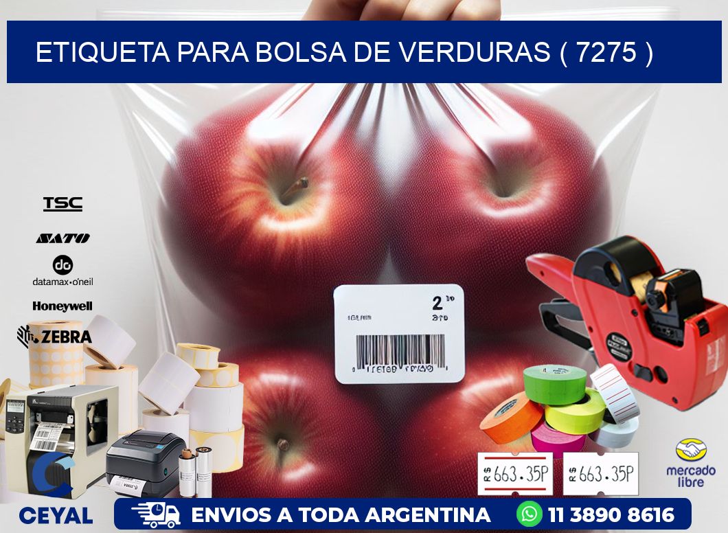 ETIQUETA PARA BOLSA DE VERDURAS ( 7275 )