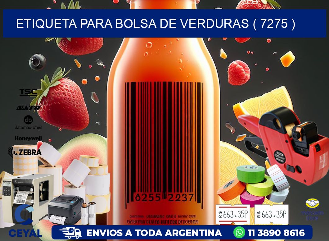 ETIQUETA PARA BOLSA DE VERDURAS ( 7275 )