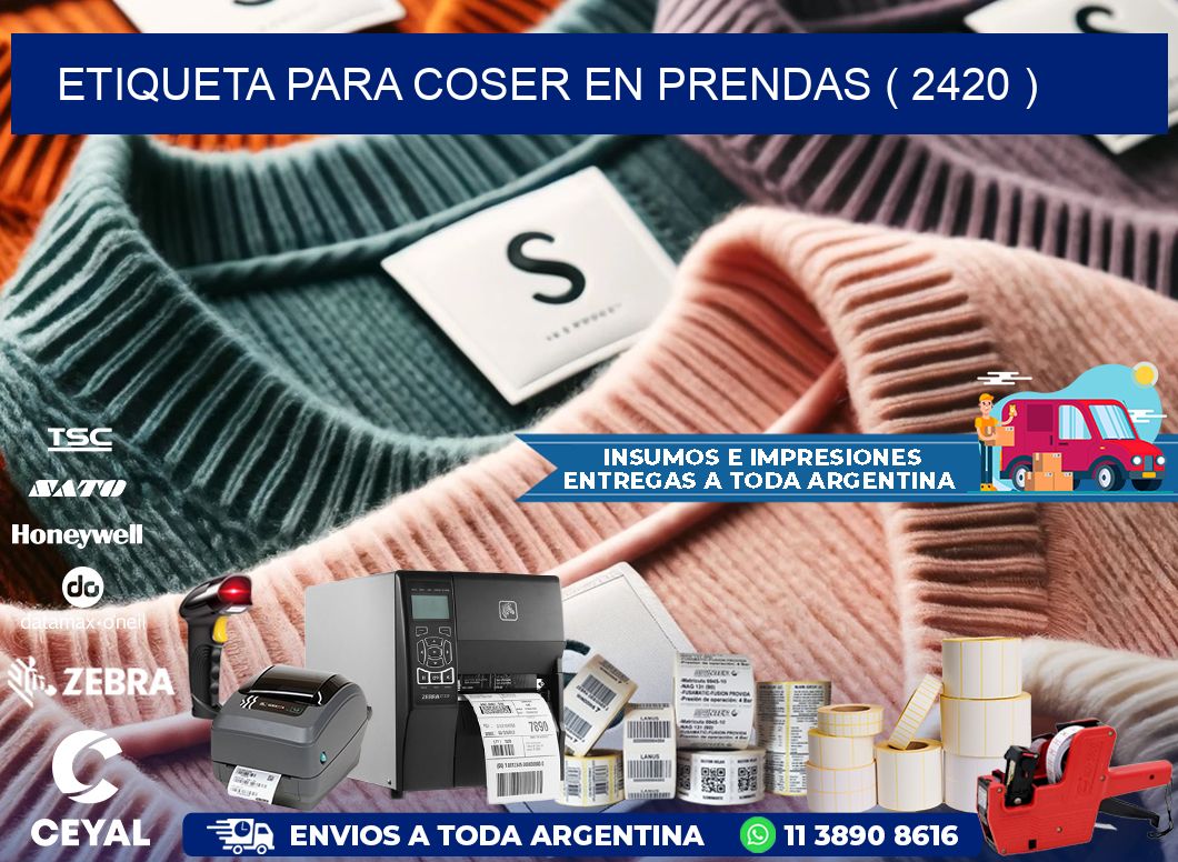 ETIQUETA PARA COSER EN PRENDAS ( 2420 )