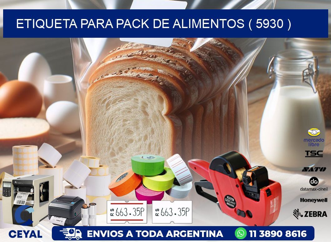ETIQUETA PARA PACK DE ALIMENTOS ( 5930 )
