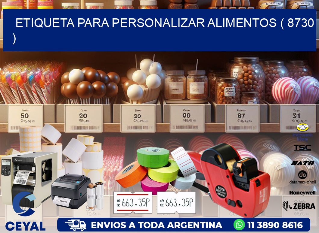 ETIQUETA PARA PERSONALIZAR ALIMENTOS ( 8730 )