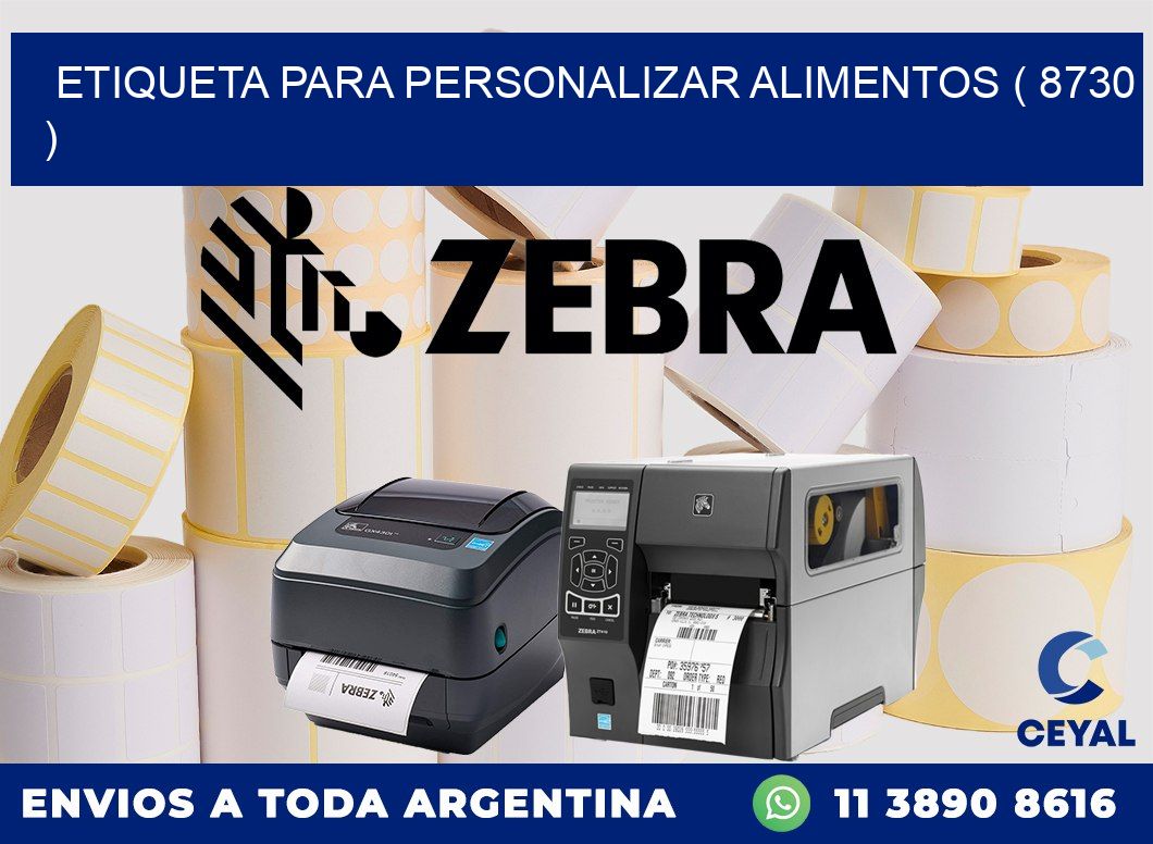 ETIQUETA PARA PERSONALIZAR ALIMENTOS ( 8730 )