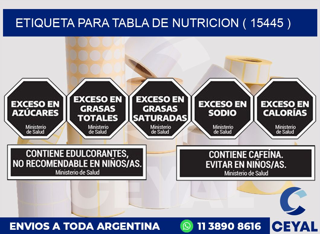 ETIQUETA PARA TABLA DE NUTRICION ( 15445 )