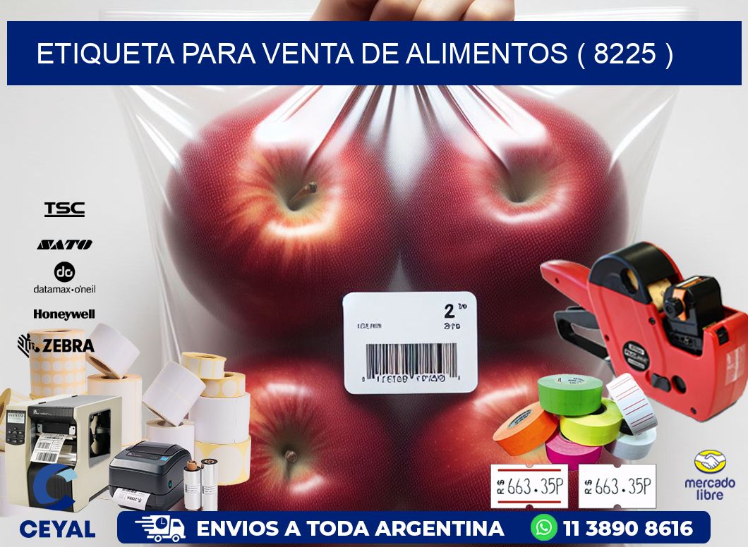 ETIQUETA PARA VENTA DE ALIMENTOS ( 8225 )