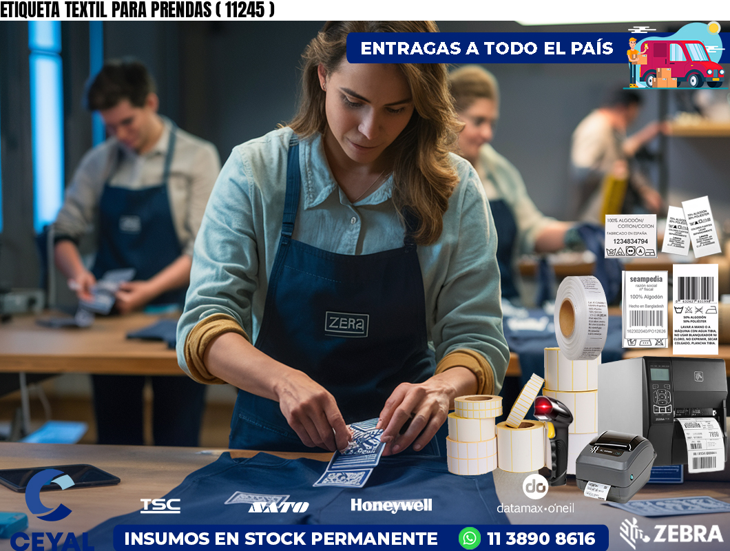 ETIQUETA TEXTIL PARA PRENDAS ( 11245 )