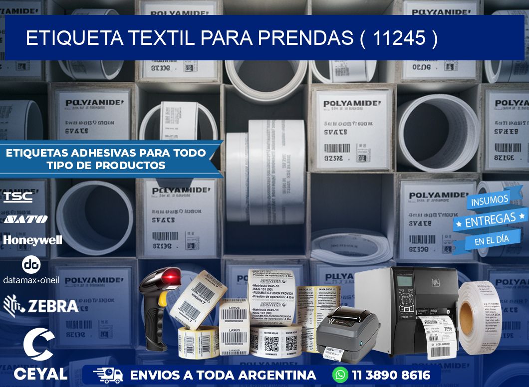 ETIQUETA TEXTIL PARA PRENDAS ( 11245 )