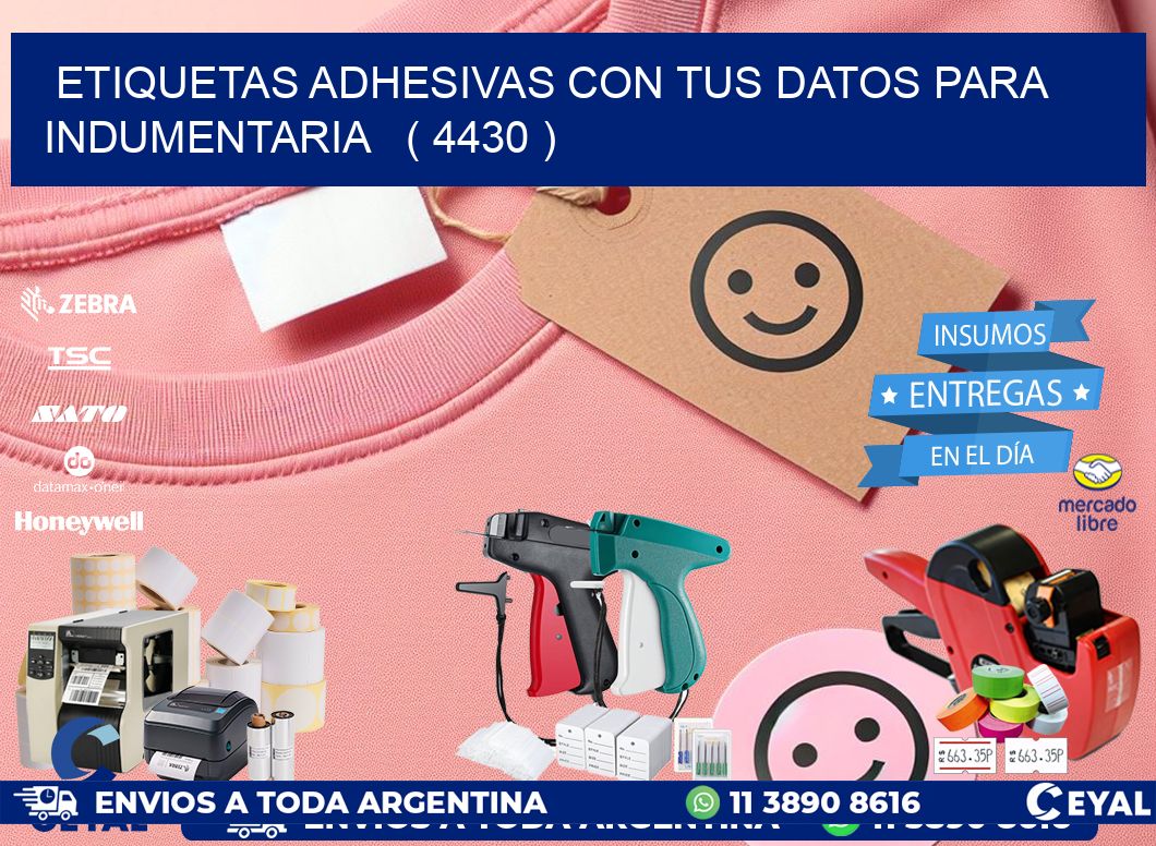 ETIQUETAS ADHESIVAS CON TUS DATOS PARA INDUMENTARIA   ( 4430 )