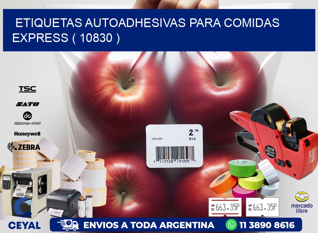 ETIQUETAS AUTOADHESIVAS PARA COMIDAS EXPRESS ( 10830 )