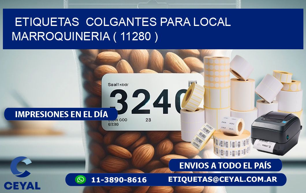 ETIQUETAS  COLGANTES PARA LOCAL MARROQUINERIA ( 11280 )