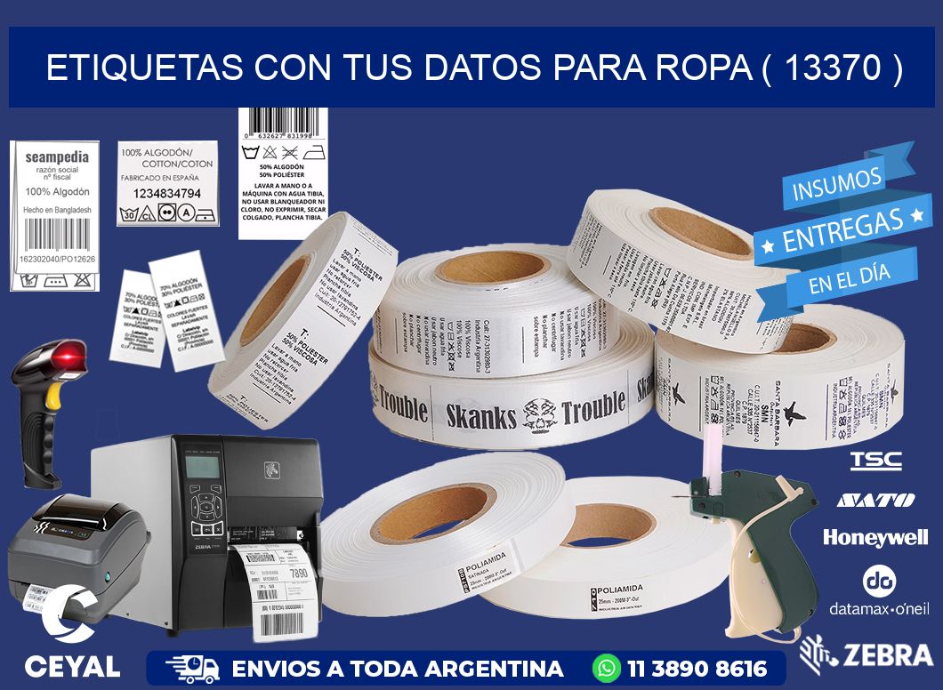 ETIQUETAS CON TUS DATOS PARA ROPA ( 13370 )