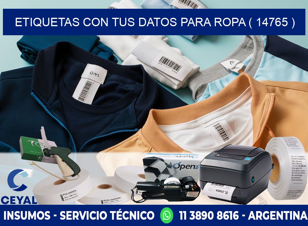 ETIQUETAS CON TUS DATOS PARA ROPA ( 14765 )