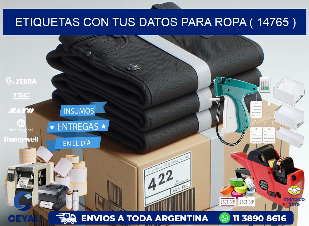 ETIQUETAS CON TUS DATOS PARA ROPA ( 14765 )