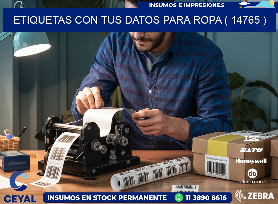 ETIQUETAS CON TUS DATOS PARA ROPA ( 14765 )