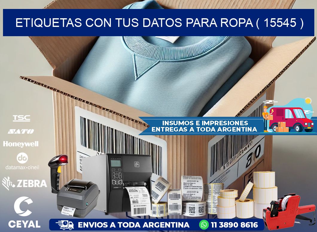 ETIQUETAS CON TUS DATOS PARA ROPA ( 15545 )