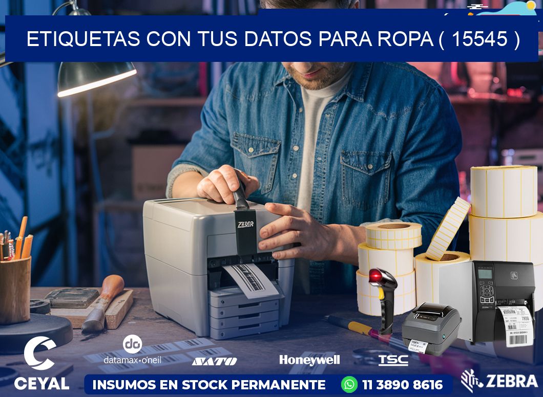 ETIQUETAS CON TUS DATOS PARA ROPA ( 15545 )