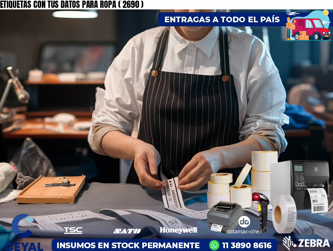ETIQUETAS CON TUS DATOS PARA ROPA ( 2690 )