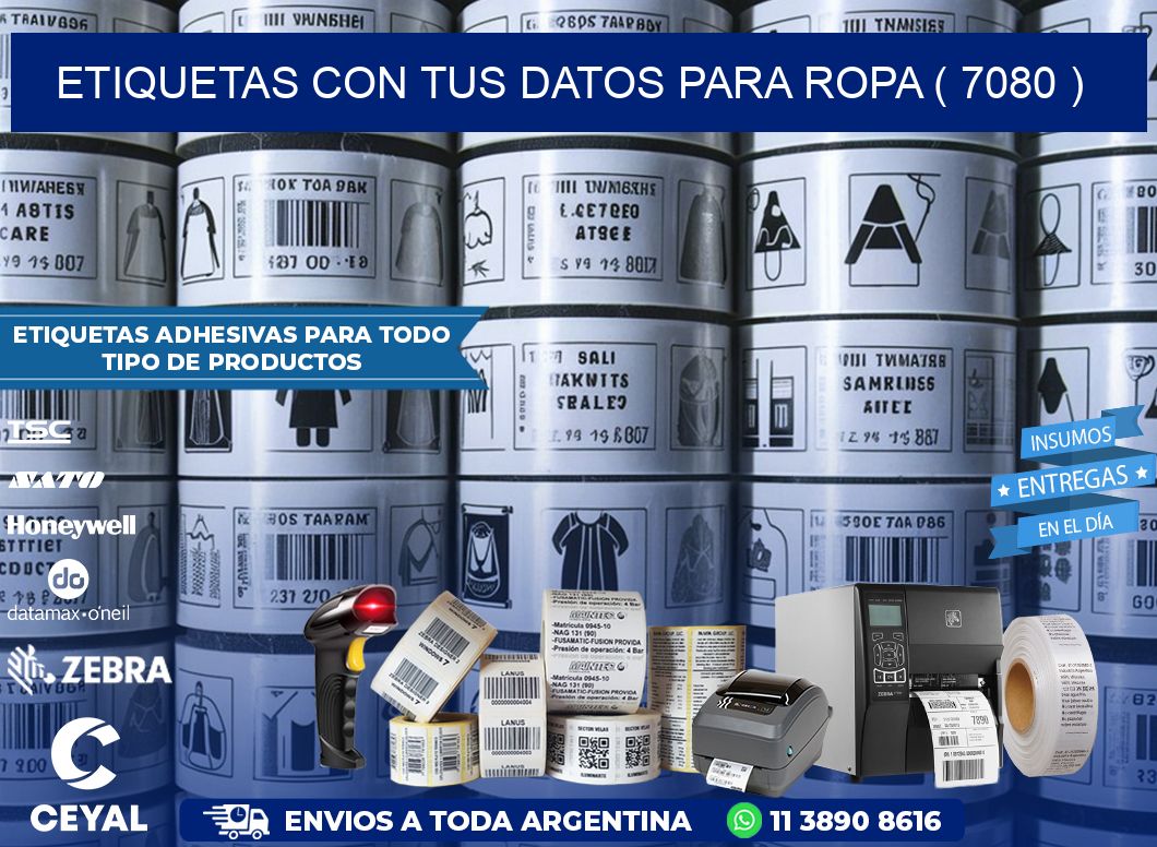 ETIQUETAS CON TUS DATOS PARA ROPA ( 7080 )