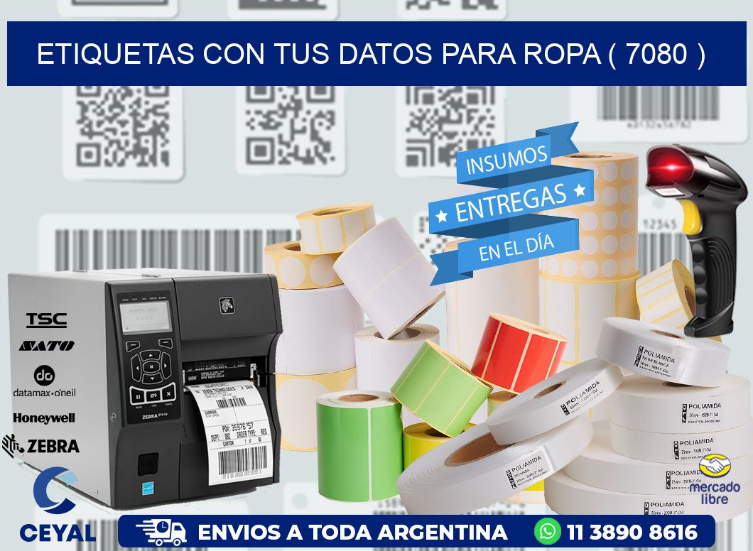 ETIQUETAS CON TUS DATOS PARA ROPA ( 7080 )
