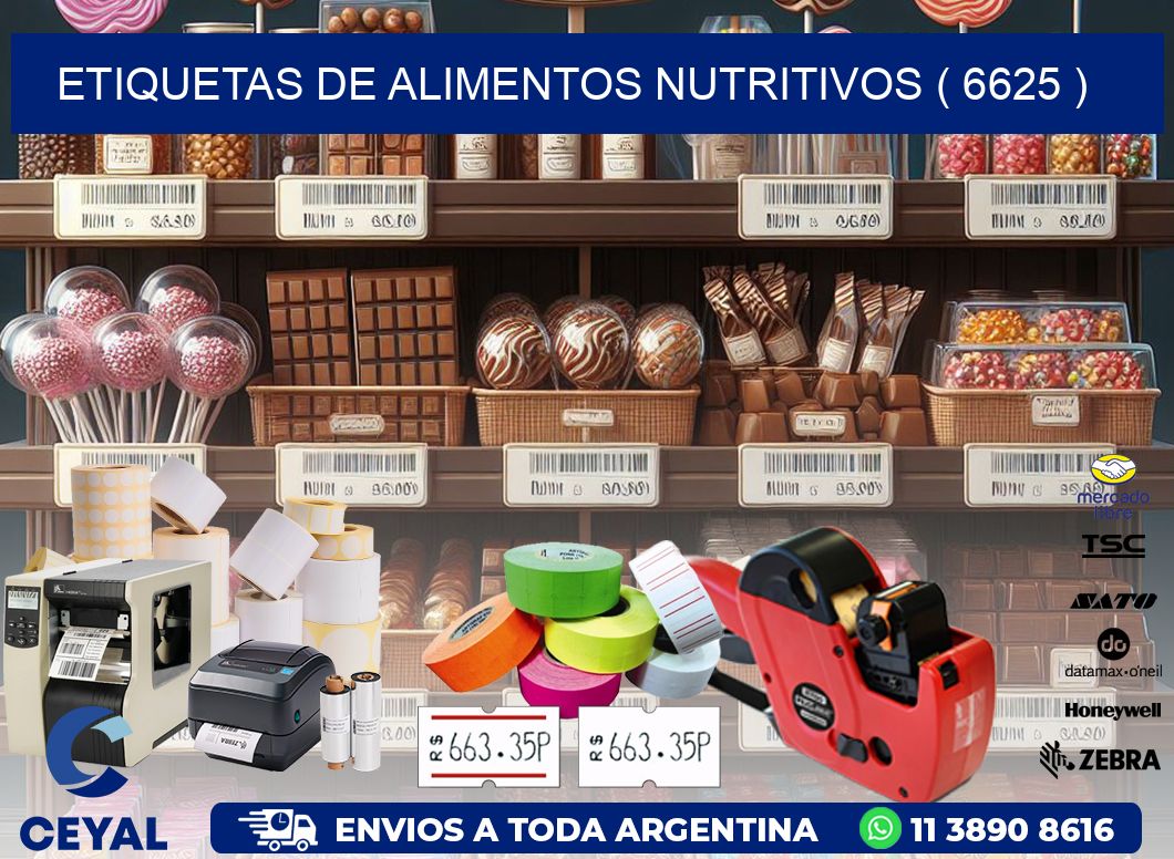ETIQUETAS DE ALIMENTOS NUTRITIVOS ( 6625 )