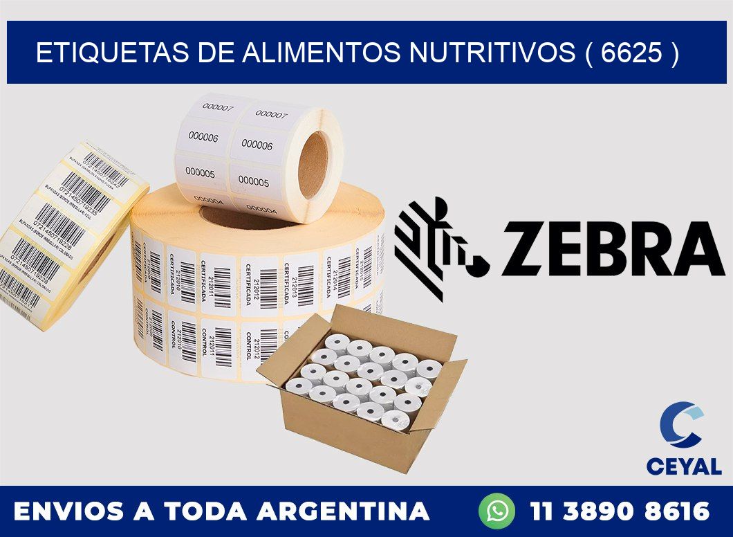 ETIQUETAS DE ALIMENTOS NUTRITIVOS ( 6625 )