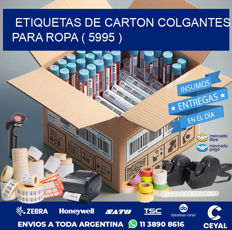 ETIQUETAS DE CARTON COLGANTES PARA ROPA ( 5995 )