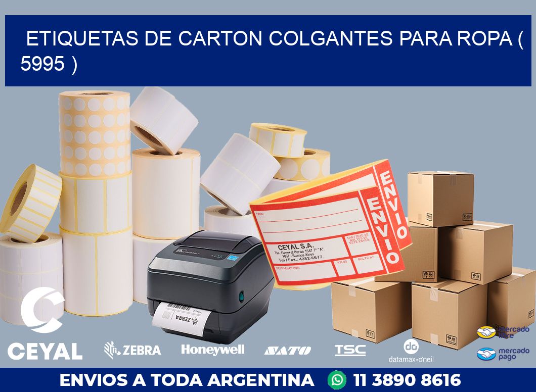 ETIQUETAS DE CARTON COLGANTES PARA ROPA ( 5995 )