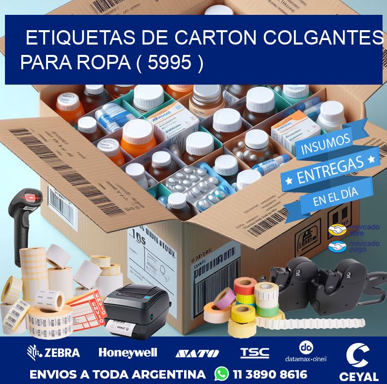 ETIQUETAS DE CARTON COLGANTES PARA ROPA ( 5995 )