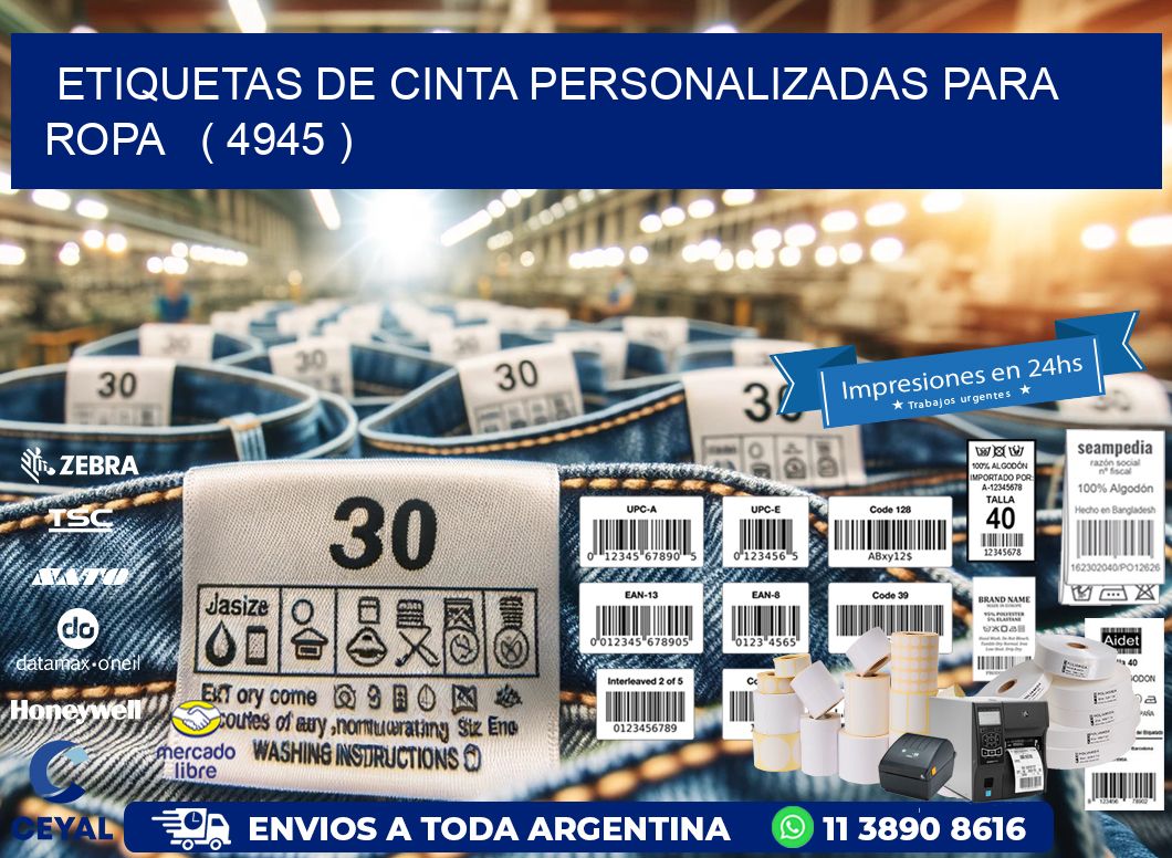 ETIQUETAS DE CINTA PERSONALIZADAS PARA ROPA   ( 4945 )