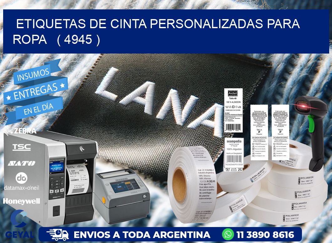 ETIQUETAS DE CINTA PERSONALIZADAS PARA ROPA   ( 4945 )