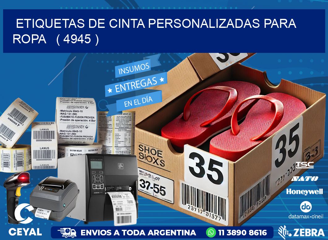 ETIQUETAS DE CINTA PERSONALIZADAS PARA ROPA   ( 4945 )