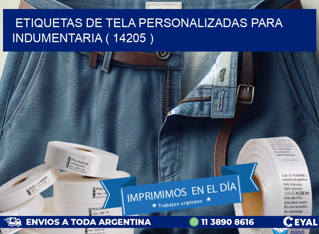 ETIQUETAS DE TELA PERSONALIZADAS PARA INDUMENTARIA ( 14205 )
